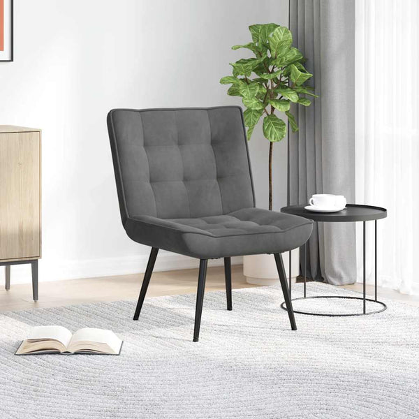 Dunkelgrauer Samt Relaxsessel
