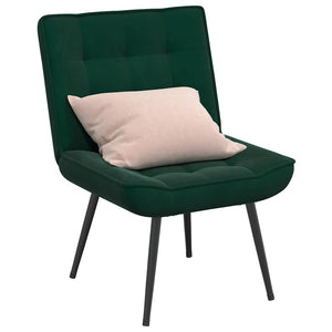 vidaXL Fauteuil de relaxation vert foncé 64x74x84 cm Velours