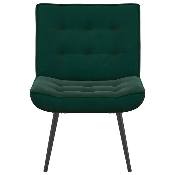 vidaXL Fauteuil de relaxation vert foncé 64x74x84 cm Velours