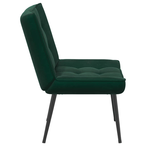 vidaXL Fauteuil de relaxation vert foncé 64x74x84 cm Velours