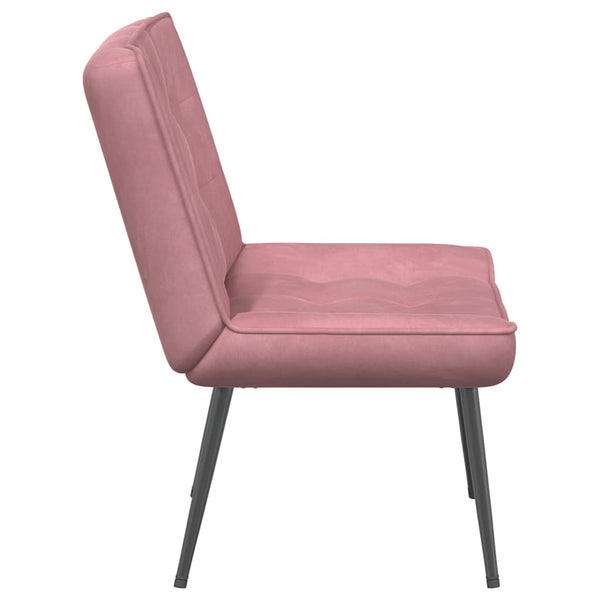 Rosa Samt Relaxsessel 64x74x84 cm
