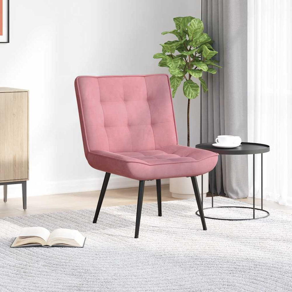 Rosa Samt Relaxsessel 64x74x84 cm