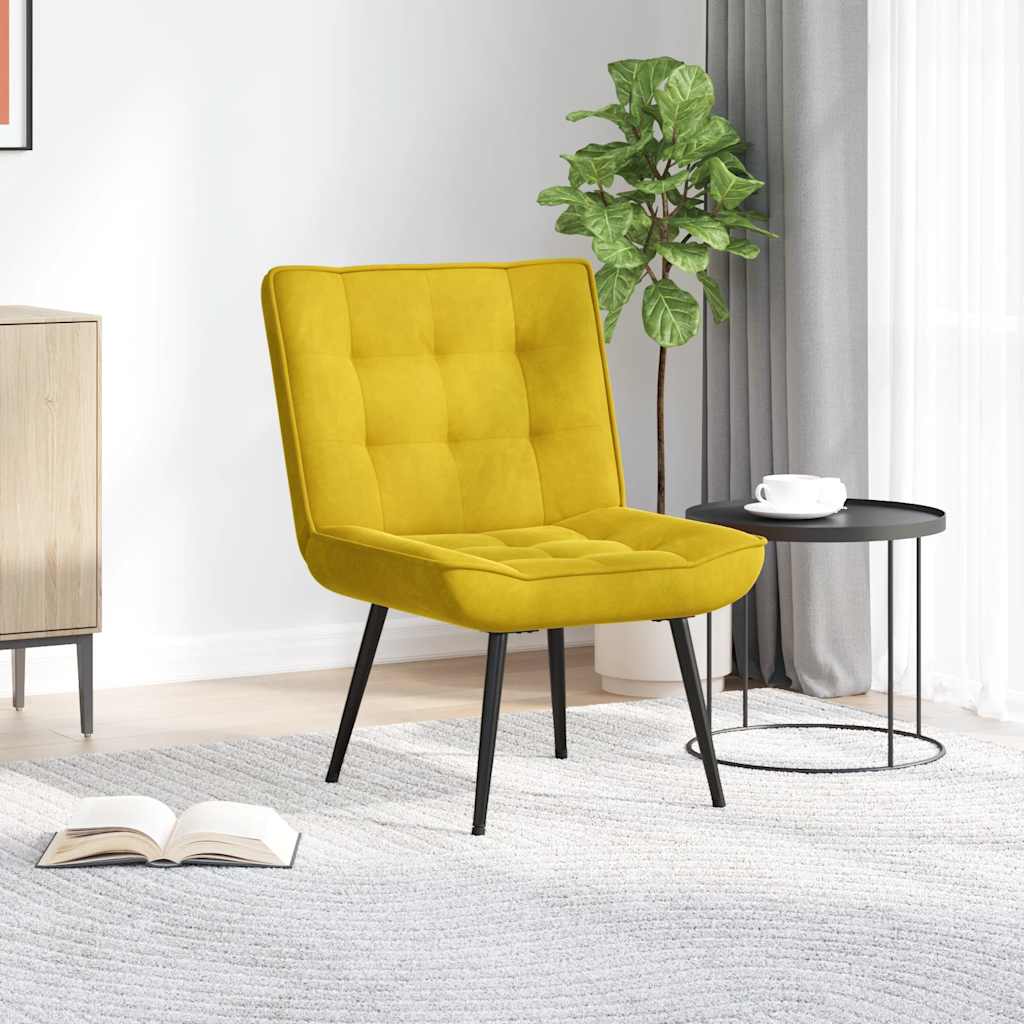 Gelber Samt Relaxsessel 64x74x84 cm