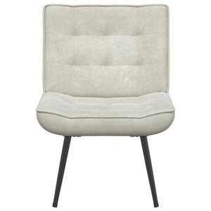 Creme Relaxsessel Samt 64x74x84 cm