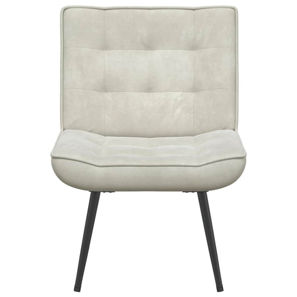 Creme Relaxsessel Samt 64x74x84 cm