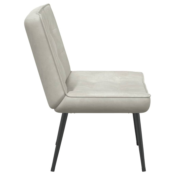 Creme Relaxsessel Samt 64x74x84 cm