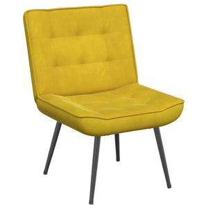 Gelber Samt Relaxsessel mit Hocker