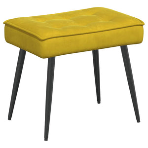 Gelber Samt Relaxsessel mit Hocker