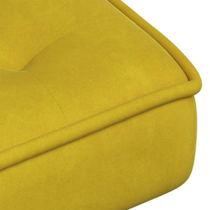 Gelber Samt Relaxsessel mit Hocker