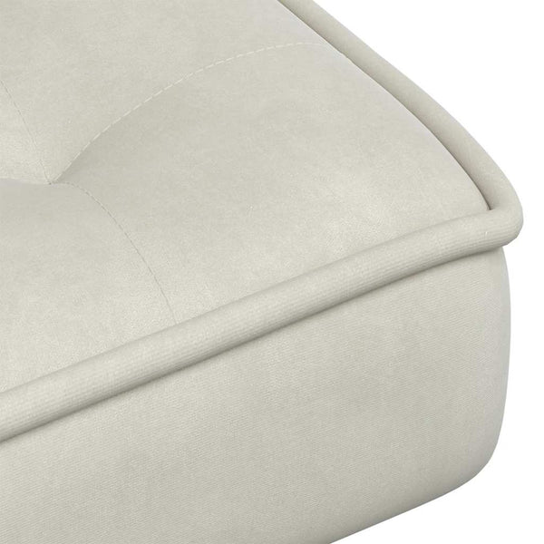 vidaXL Fauteuil de relaxation avec tabouret Velours crème