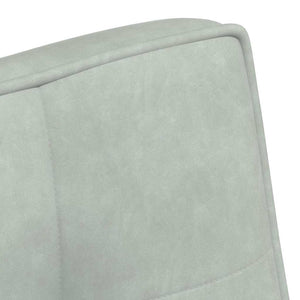 Hellgraue Samt Sitzbank 110 cm