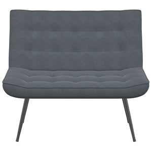 Sitzbank Dunkelgrau Samt 110 cm