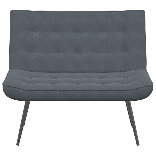 Sitzbank Dunkelgrau Samt 110 cm