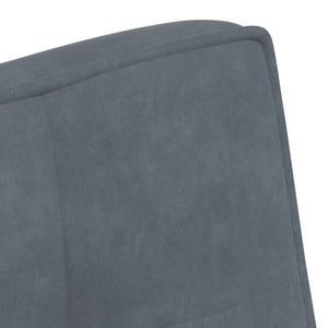 Sitzbank Dunkelgrau Samt 110 cm