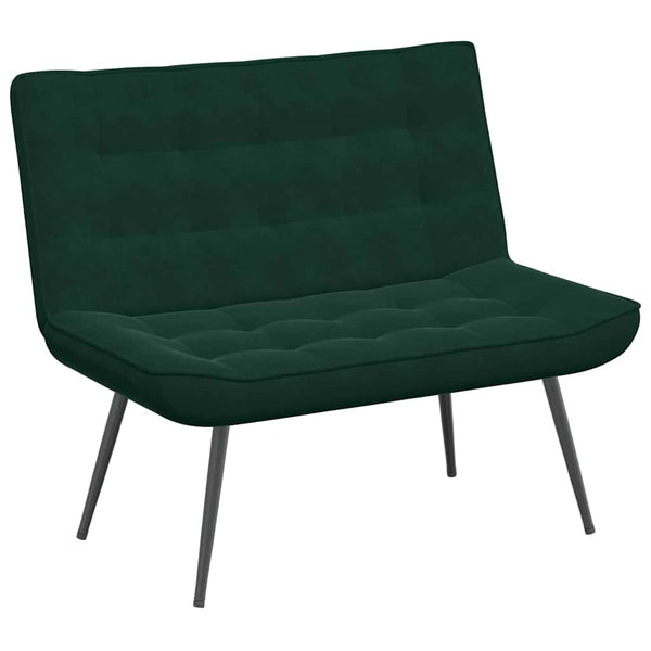 Sitzbank Dunkelgrün Samt 110 cm