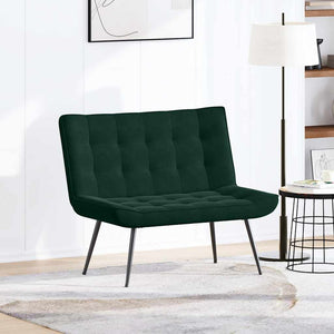 Sitzbank Dunkelgrün Samt 110 cm