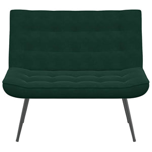 Sitzbank Dunkelgrün Samt 110 cm