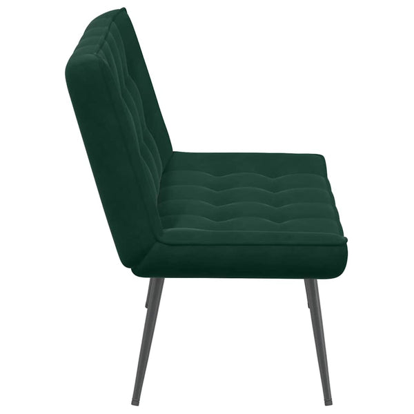 Sitzbank Dunkelgrün Samt 110 cm