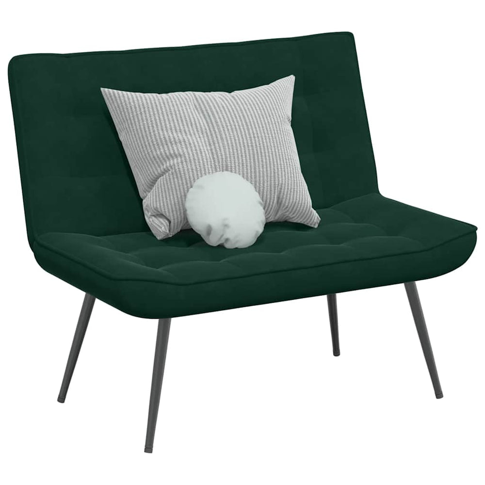 Sitzbank Dunkelgrün Samt 110 cm