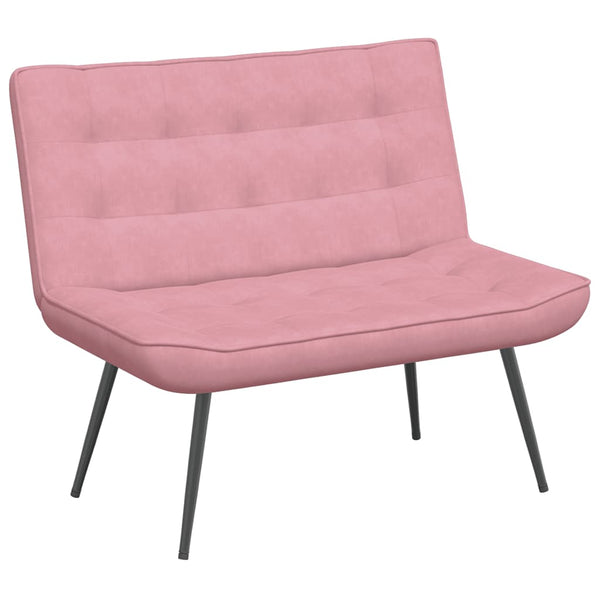 Rosa Samt Sitzbank 110 cm