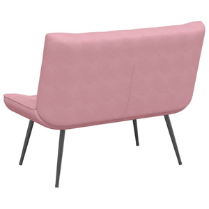 Rosa Samt Sitzbank 110 cm