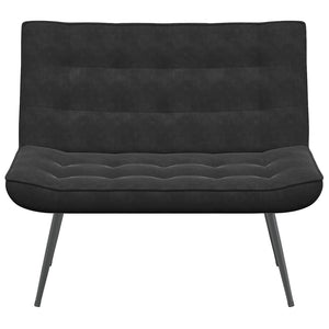 Schwarze Samt Sitzbank 110 cm