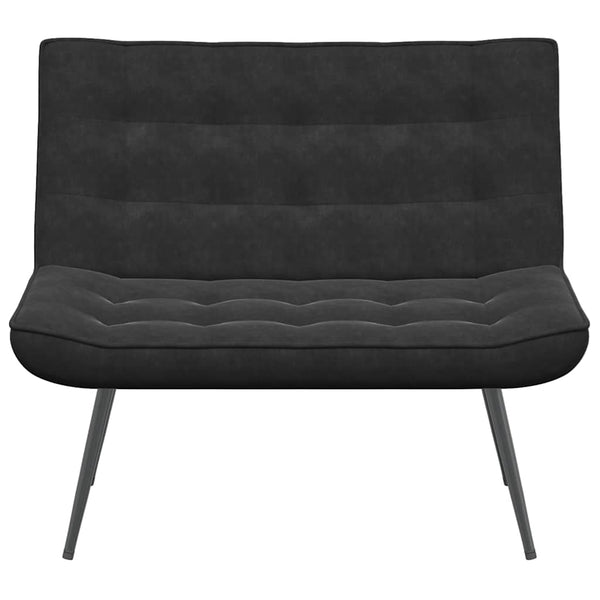 Schwarze Samt Sitzbank 110 cm