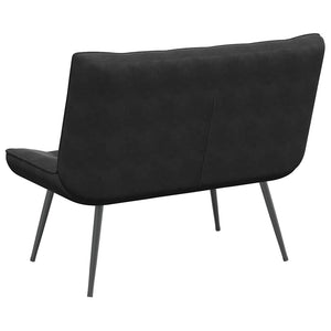 Schwarze Samt Sitzbank 110 cm