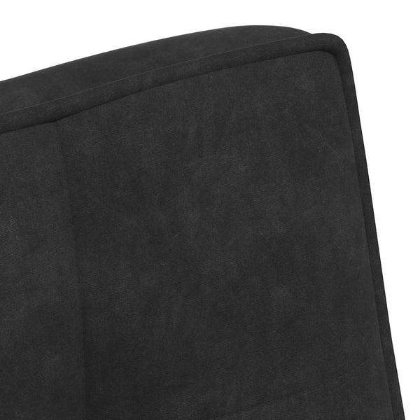 Schwarze Samt Sitzbank 110 cm