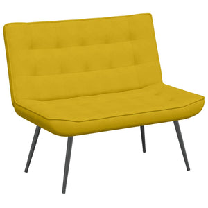 Gelbe Samt Sitzbank 110 cm