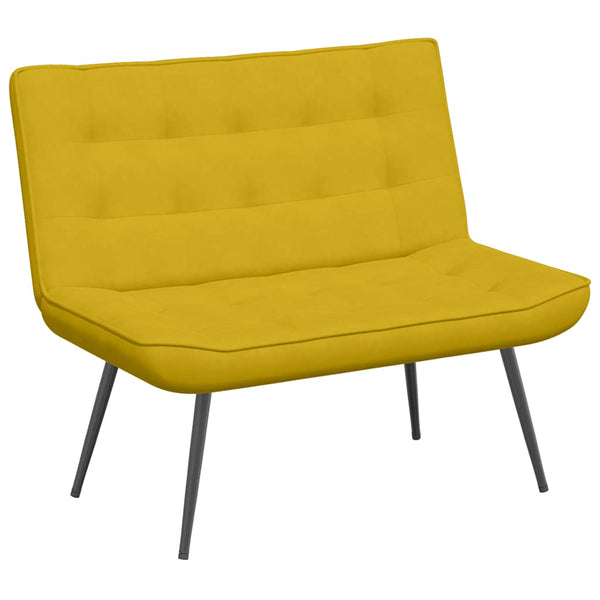Gelbe Samt Sitzbank 110 cm