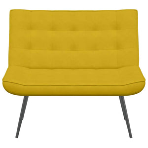 Gelbe Samt Sitzbank 110 cm