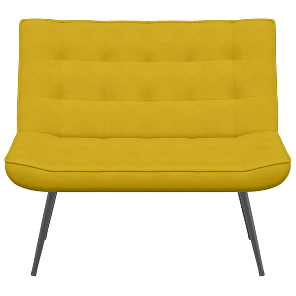 Gelbe Samt Sitzbank 110 cm