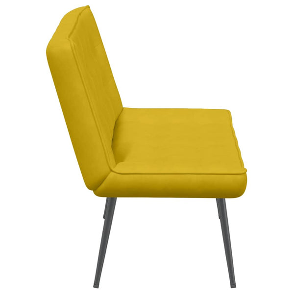 Gelbe Samt Sitzbank 110 cm