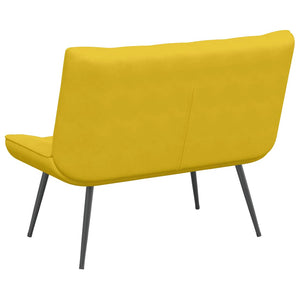Gelbe Samt Sitzbank 110 cm