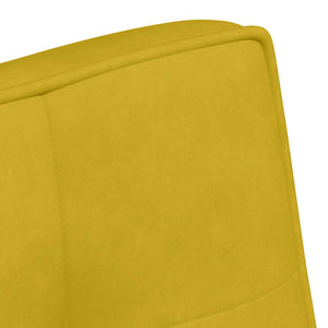 Gelbe Samt Sitzbank 110 cm