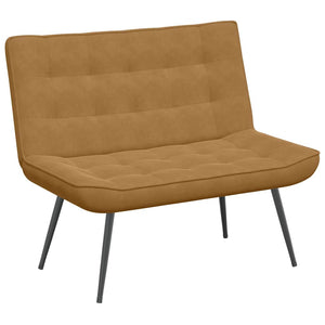 Braune Samt Sitzbank 110 cm