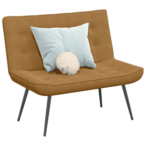 Braune Samt Sitzbank 110 cm