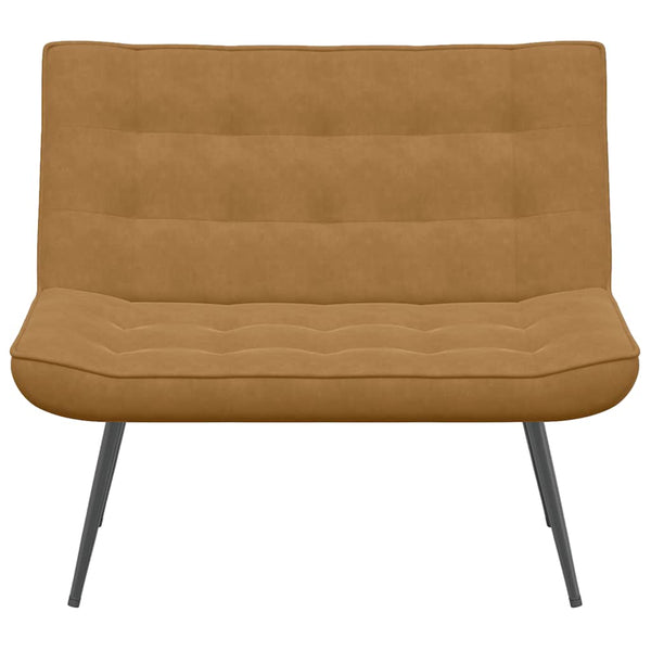 Braune Samt Sitzbank 110 cm