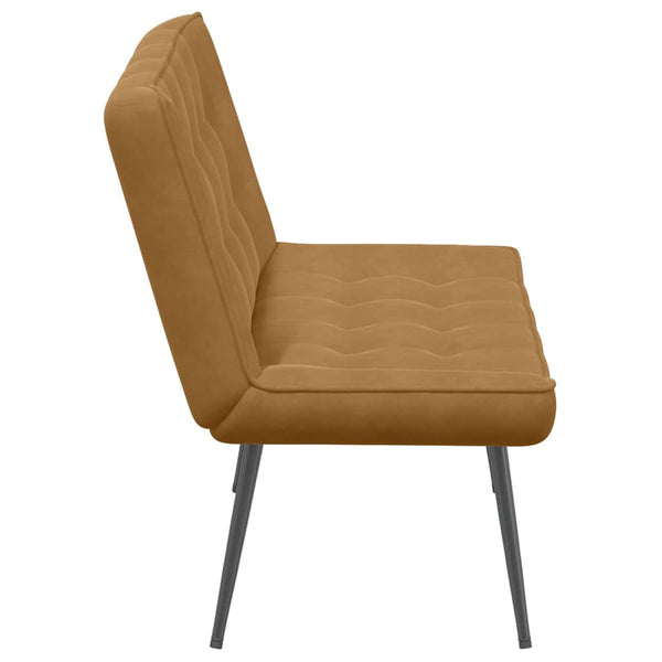 Braune Samt Sitzbank 110 cm