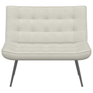 Creme Samt Sitzbank 110 cm