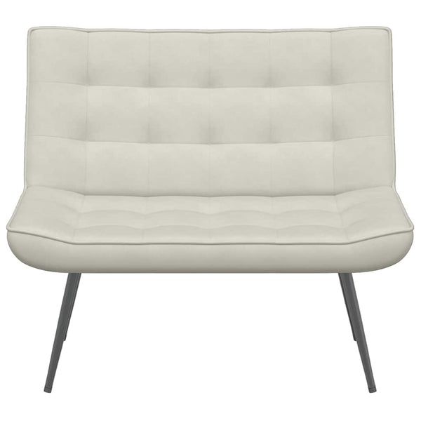 Creme Samt Sitzbank 110 cm
