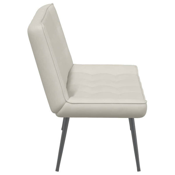 Creme Samt Sitzbank 110 cm