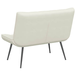 Creme Samt Sitzbank 110 cm