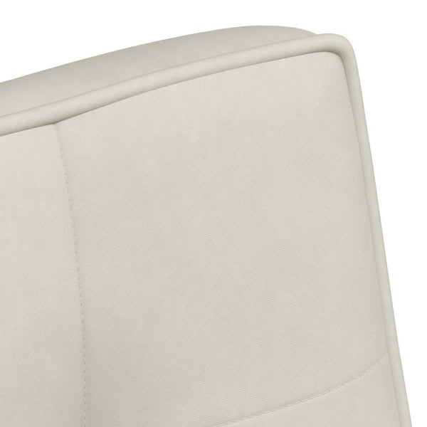 Creme Samt Sitzbank 110 cm