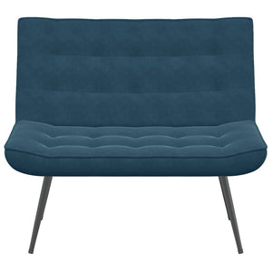 Blaue Samt Sitzbank 110 cm