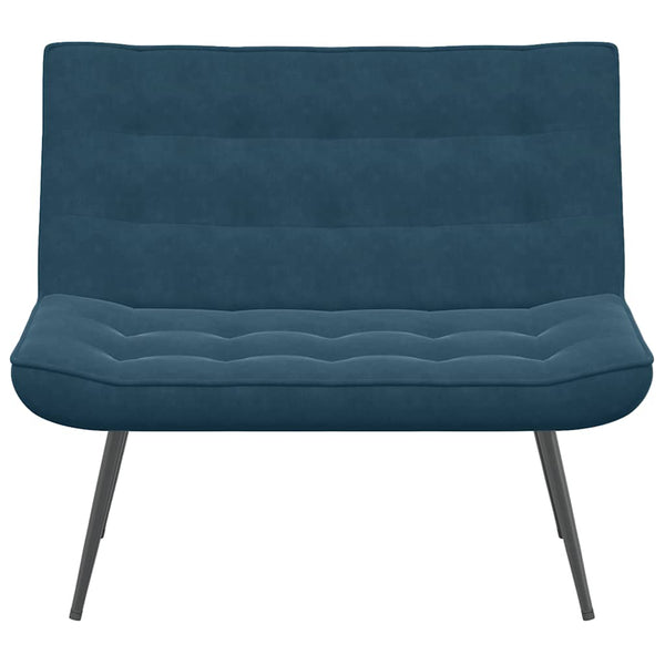 Blaue Samt Sitzbank 110 cm