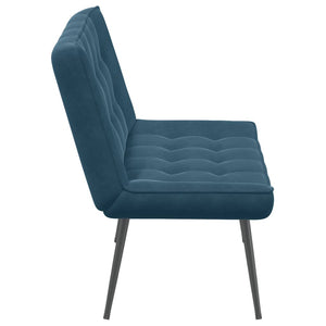 Blaue Samt Sitzbank 110 cm