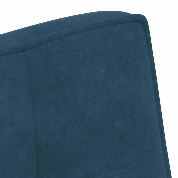 Blaue Samt Sitzbank 110 cm