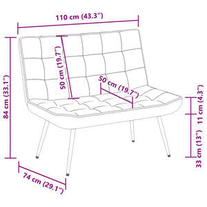 Blaue Samt Sitzbank 110 cm
